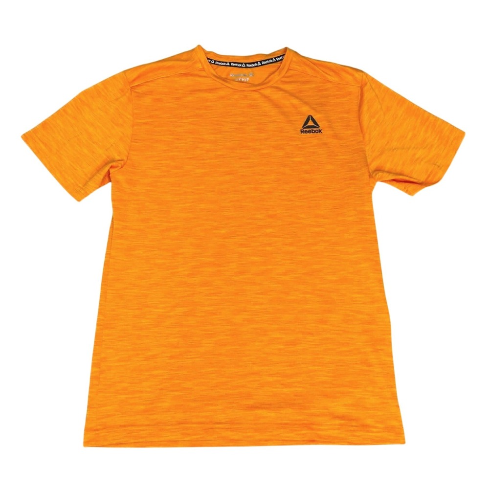 Reebok Mens Orange Space Dye Performance T-Shirt Small REM233TS02 Activewear
